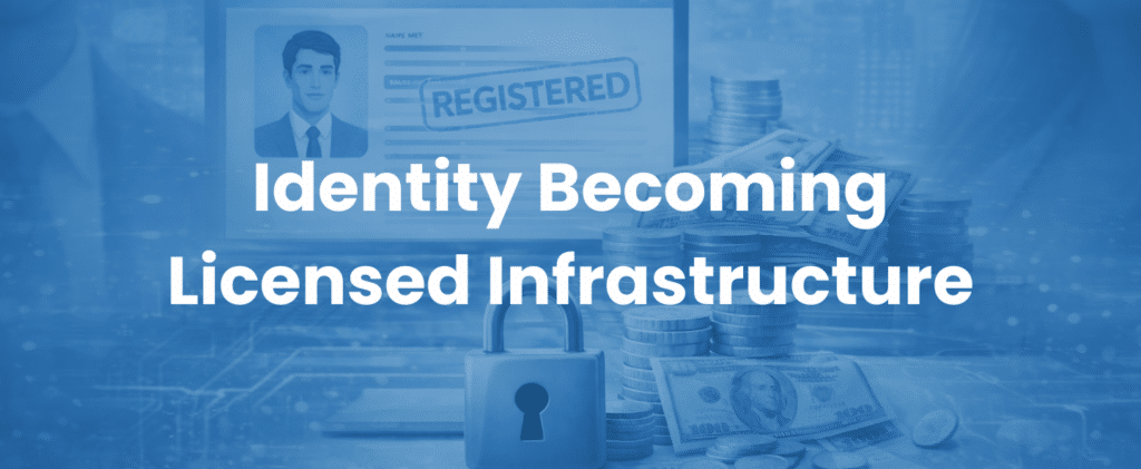 Identity Becoming Licensed Infrastructure
