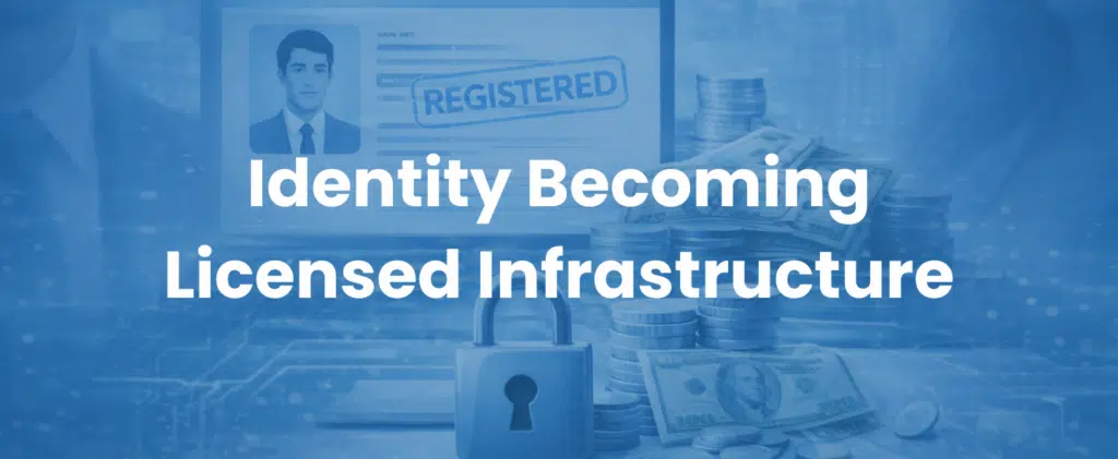 Identity Becoming Licensed Infrastructure